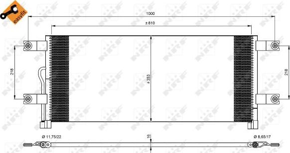 NRF 350074 - Конденсатор кондиционера www.autospares.lv