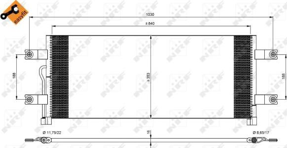 NRF 350075 - Condenser, air conditioning www.autospares.lv