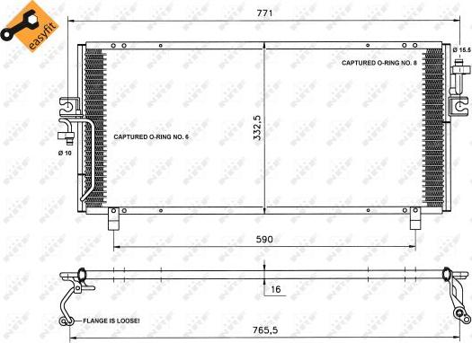 NRF 35195 - Kondensators, Gaisa kond. sistēma www.autospares.lv