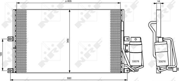 NRF 35183 - Kondensators, Gaisa kond. sistēma autospares.lv