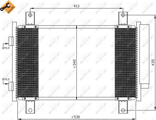 NRF 35840 - Kondensators, Gaisa kond. sistēma www.autospares.lv