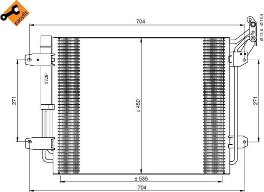 NRF 35848 - Kondensators, Gaisa kond. sistēma www.autospares.lv