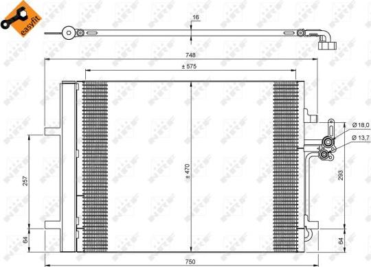 NRF 35850 - Kondensators, Gaisa kond. sistēma www.autospares.lv