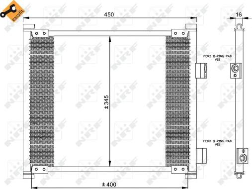 NRF 35357 - Kondensators, Gaisa kond. sistēma www.autospares.lv