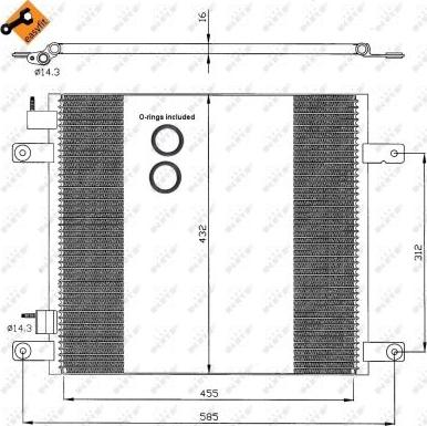 NRF 35364 - Kondensators, Gaisa kond. sistēma www.autospares.lv