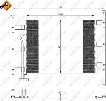 NRF 35329 - Kondensators, Gaisa kond. sistēma www.autospares.lv