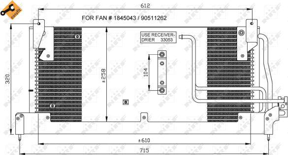 NRF 35218 - Kondensators, Gaisa kond. sistēma www.autospares.lv