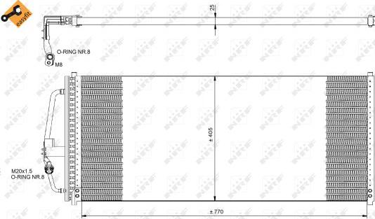 NRF 35277 - Kondensators, Gaisa kond. sistēma www.autospares.lv