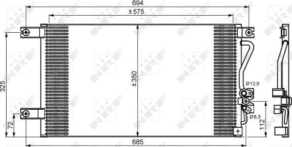 NRF 35756 - Kondensators, Gaisa kond. sistēma www.autospares.lv