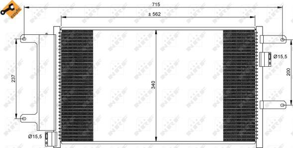 NRF 35751 - Kondensators, Gaisa kond. sistēma www.autospares.lv