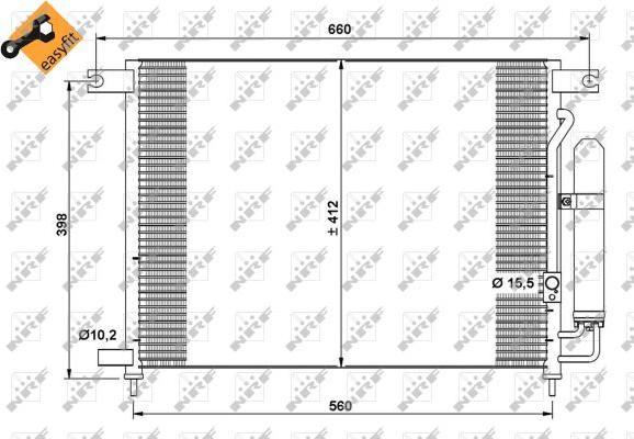 NRF  35766 - Kondensators, Gaisa kond. sistēma www.autospares.lv