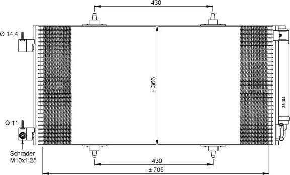 NRF 35786 - Kondensators, Gaisa kond. sistēma www.autospares.lv