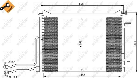 NRF 35787 - Kondensators, Gaisa kond. sistēma www.autospares.lv