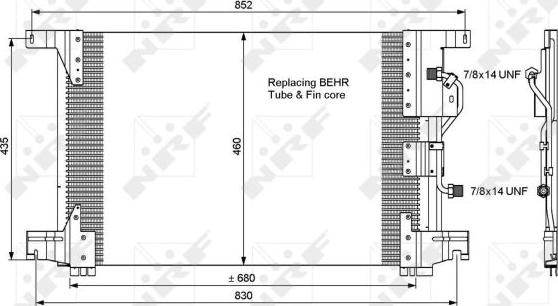 NRF 35772 - Kondensators, Gaisa kond. sistēma www.autospares.lv