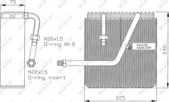 NRF 36047 - Iztvaikotājs, Gaisa kondicionēšanas sistēma www.autospares.lv