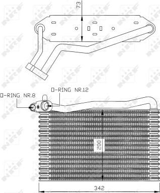 NRF 36037 - Iztvaikotājs, Gaisa kondicionēšanas sistēma www.autospares.lv