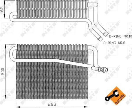 NRF 36076 - Iztvaikotājs, Gaisa kondicionēšanas sistēma www.autospares.lv