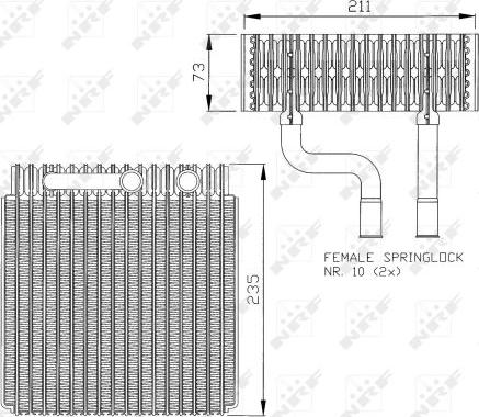 NRF 36073 - Iztvaikotājs, Gaisa kondicionēšanas sistēma www.autospares.lv