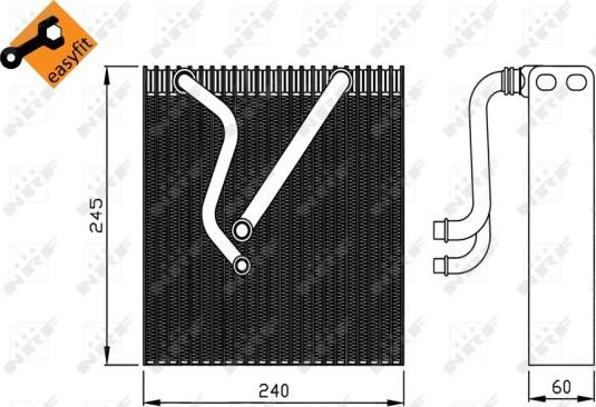 NRF 36109 - Iztvaikotājs, Gaisa kondicionēšanas sistēma www.autospares.lv