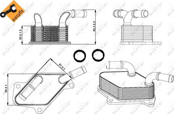 NRF 31346 - Eļļas radiators, Motoreļļa www.autospares.lv