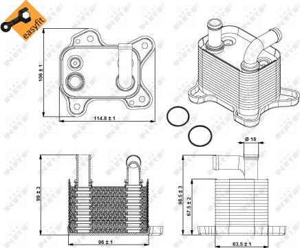 NRF 31342 - Eļļas radiators, Automātiskā pārnesumkārba www.autospares.lv