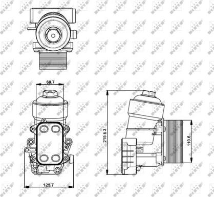 NRF 31355 - Korpuss, Eļļas filtrs www.autospares.lv