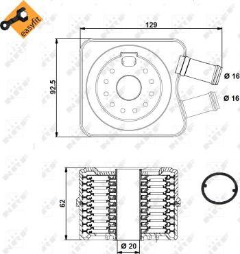 NRF 31306 - Eļļas radiators, Motoreļļa www.autospares.lv