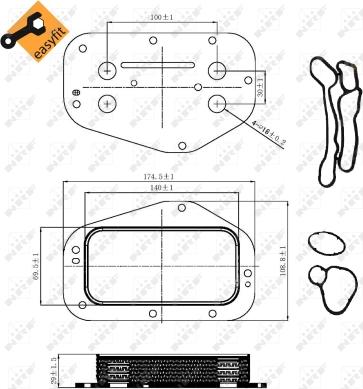 NRF 31314 - Eļļas radiators, Motoreļļa autospares.lv