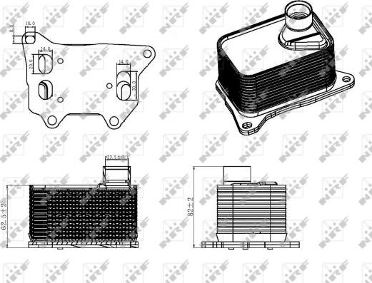 NRF 31330 - Oil Cooler, engine oil www.autospares.lv