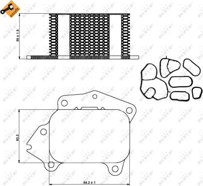 NRF 31333 - Eļļas radiators, Motoreļļa www.autospares.lv