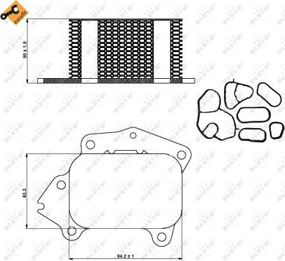 NRF 31333 - Eļļas radiators, Motoreļļa www.autospares.lv