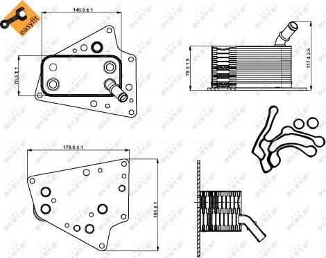 NRF 31258 - Eļļas radiators, Motoreļļa www.autospares.lv