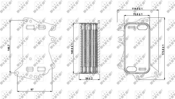 NRF 31283 - Eļļas radiators, Automātiskā pārnesumkārba www.autospares.lv