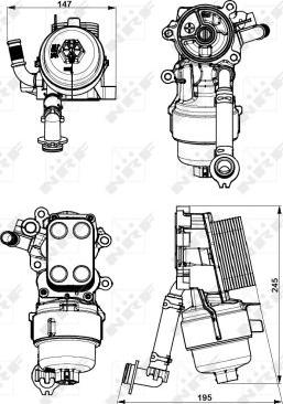 NRF 31752 - Korpuss, Eļļas filtrs autospares.lv