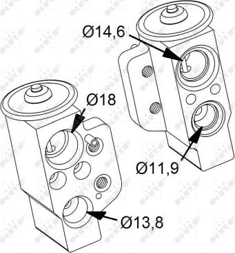 NRF 38417 - Izplešanās vārsts, Gaisa kond. sistēma www.autospares.lv