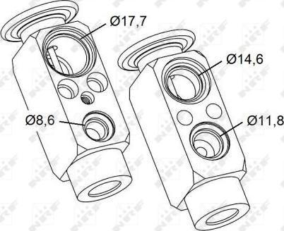 NRF 38479 - Izplešanās vārsts, Gaisa kond. sistēma www.autospares.lv