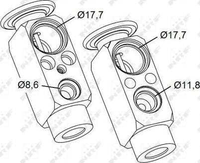 NRF 38477 - Izplešanās vārsts, Gaisa kond. sistēma www.autospares.lv