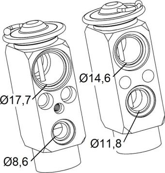 NRF 38399 - Izplešanās vārsts, Gaisa kond. sistēma www.autospares.lv