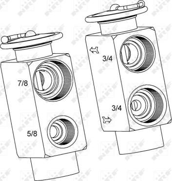 NRF 38392 - Izplešanās vārsts, Gaisa kond. sistēma www.autospares.lv