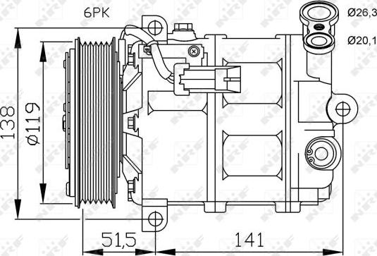 NRF 32499G - Kompresors, Gaisa kond. sistēma www.autospares.lv