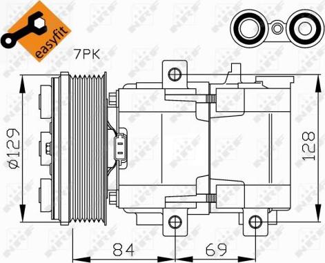 NRF 32447 - Kompresors, Gaisa kond. sistēma www.autospares.lv