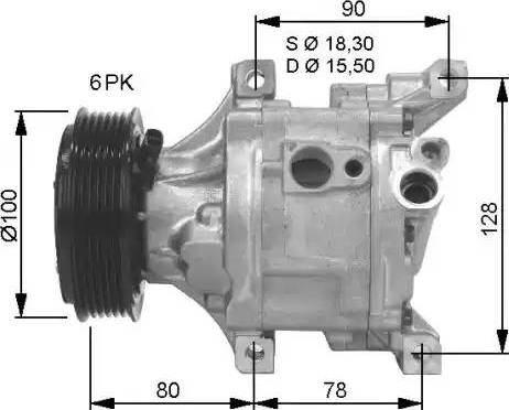 NRF 32466G - Kompresors, Gaisa kond. sistēma www.autospares.lv