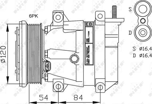 NRF 32484G - Kompresors, Gaisa kond. sistēma autospares.lv