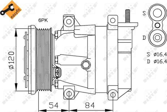 NRF 32484 - Kompresors, Gaisa kond. sistēma www.autospares.lv