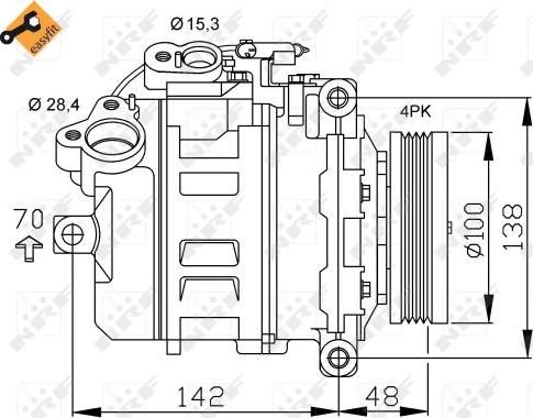 NRF 32433 - Kompresors, Gaisa kond. sistēma www.autospares.lv