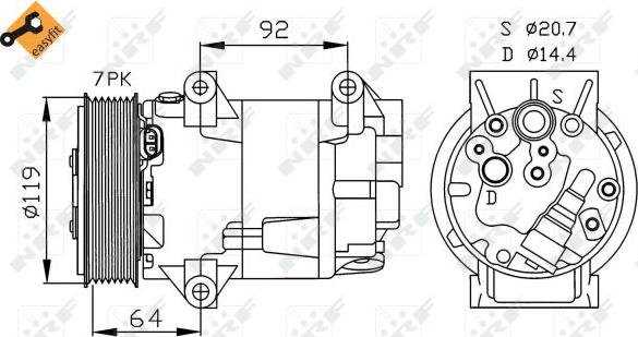 NRF 32424 - Kompresors, Gaisa kond. sistēma www.autospares.lv