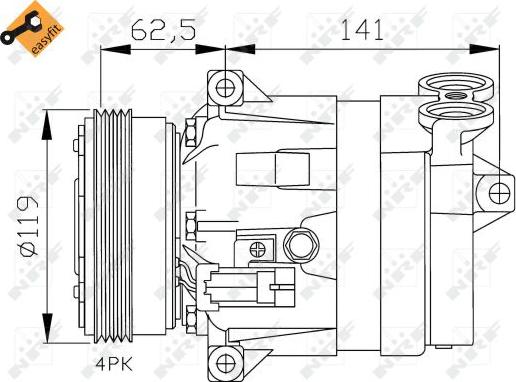 NRF 32421 - Kompresors, Gaisa kond. sistēma www.autospares.lv