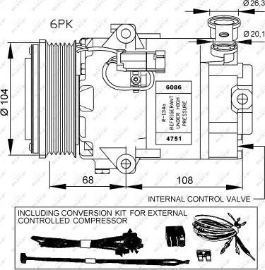 NRF 32428G - Kompresors, Gaisa kond. sistēma www.autospares.lv