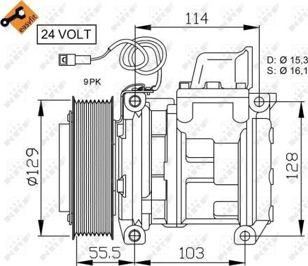 NRF 32567 - Kompresors, Gaisa kond. sistēma www.autospares.lv