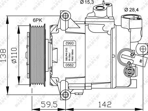 NRF 32500G - Kompresors, Gaisa kond. sistēma autospares.lv